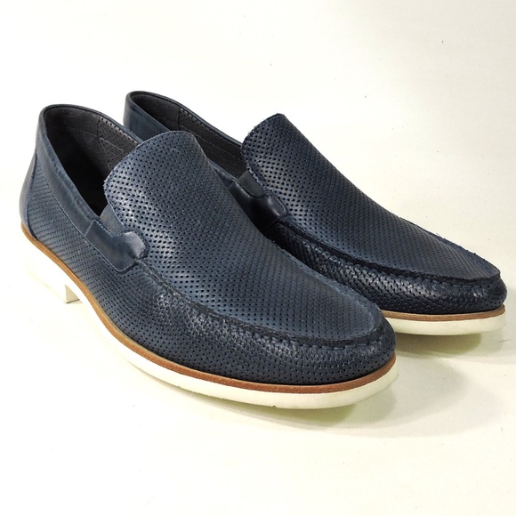 GOOD MAN ?? MEN\'S BLUE LEATHER LOAFERS main image 8